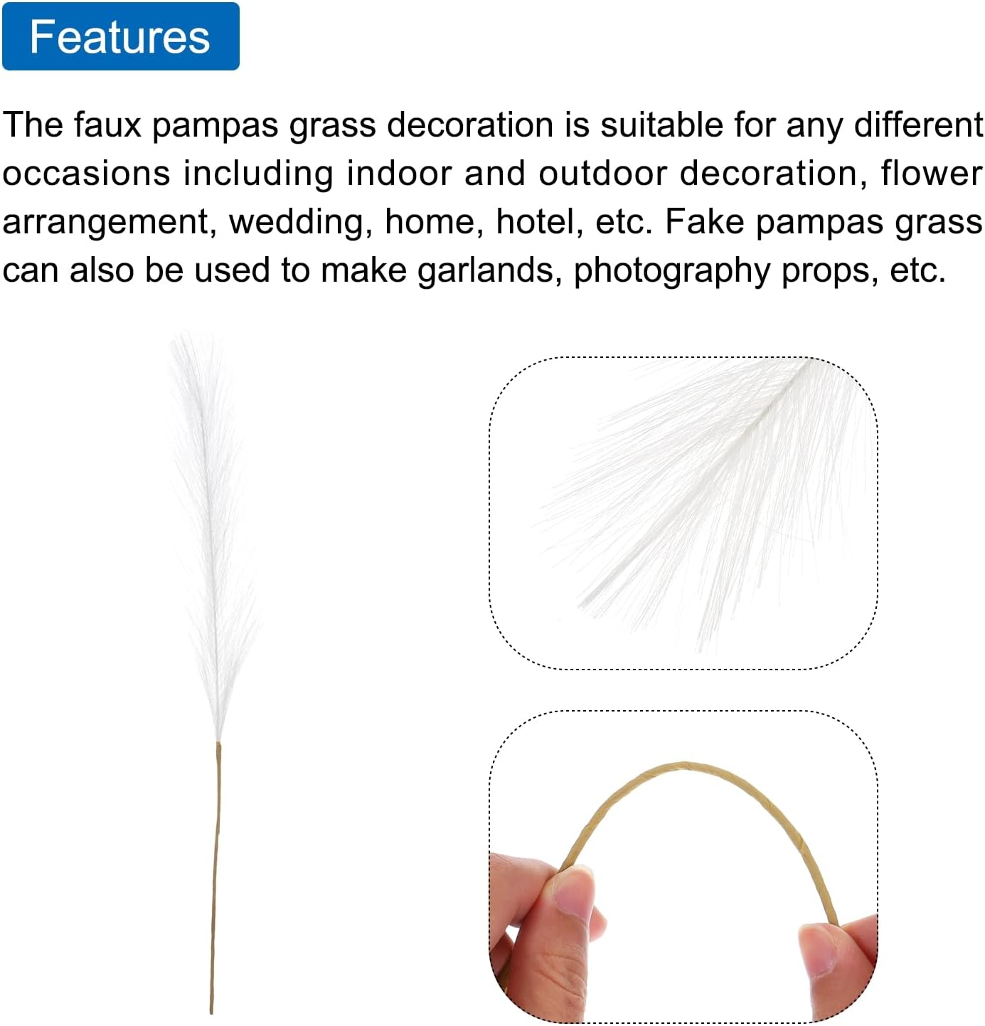 Faux Pampas Grass / Set of 18