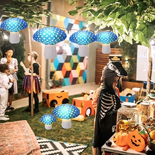 Windspeed 4Pcs Mushroom Shaped Paper Lanterns 8 &12 Inch Mushroom Lanterns