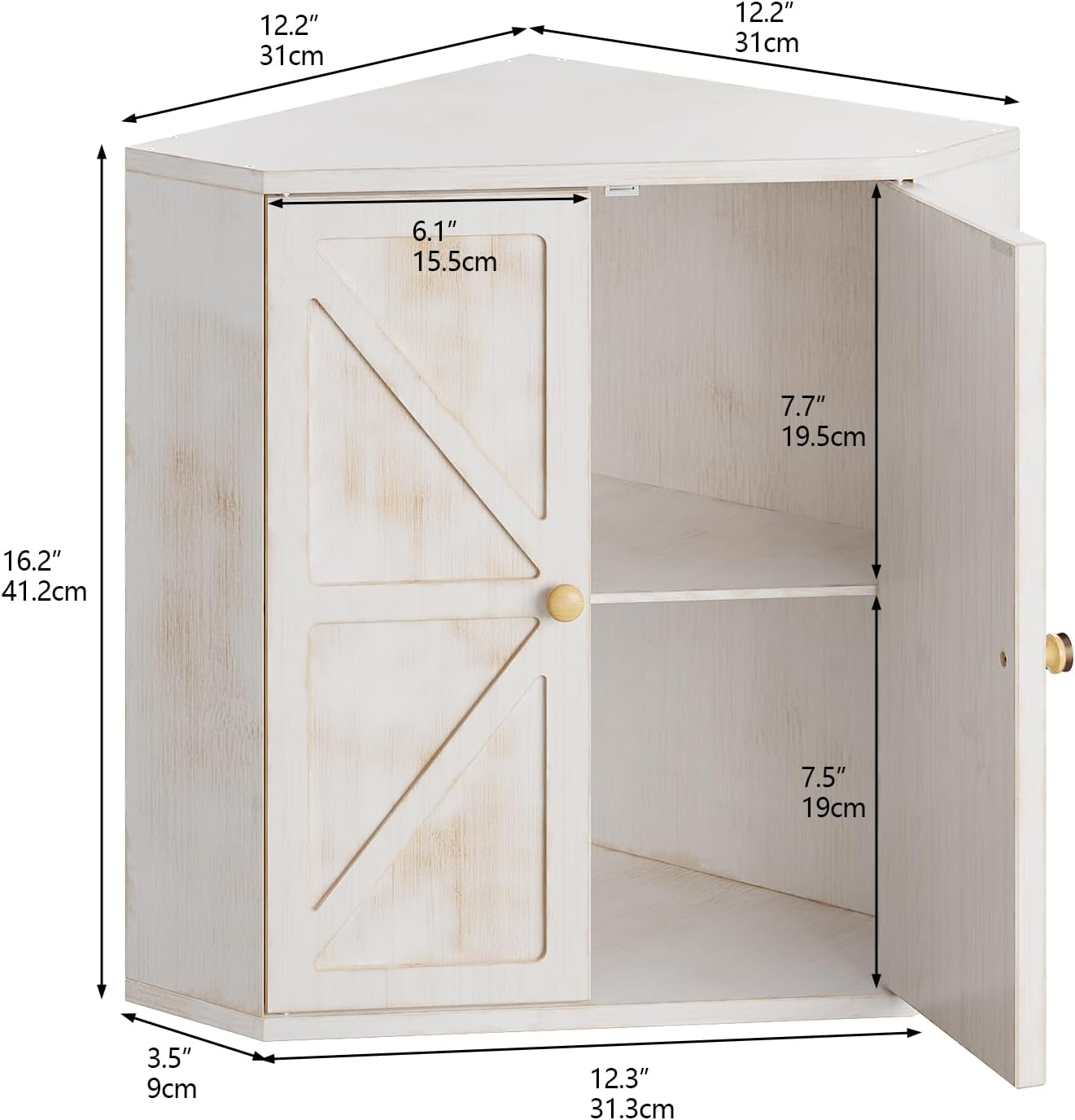 Trironsun Corner Bread Box for Kitchen Counter Double Layer Bamboo Bread Storage Container Large Capacity Bread Storage