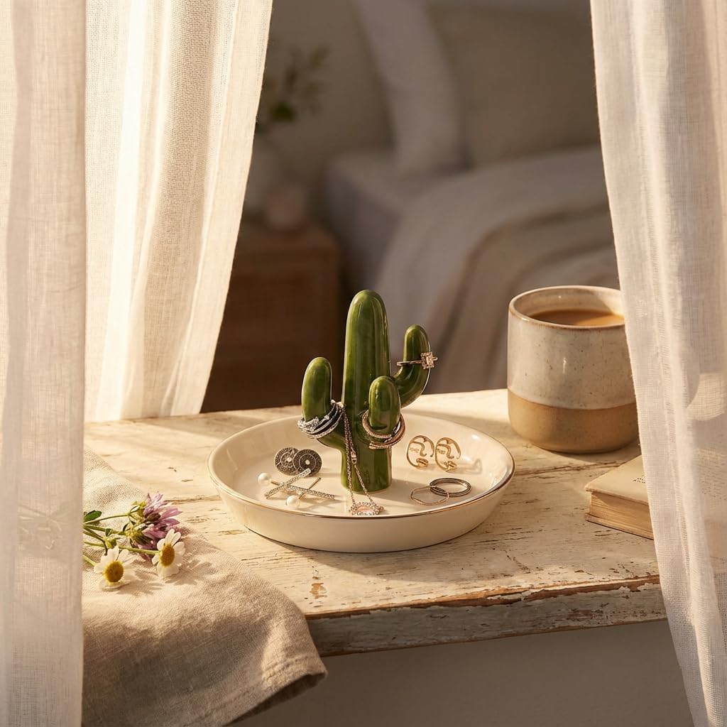 Jewelry Holder and Ring Dish / Cactus
