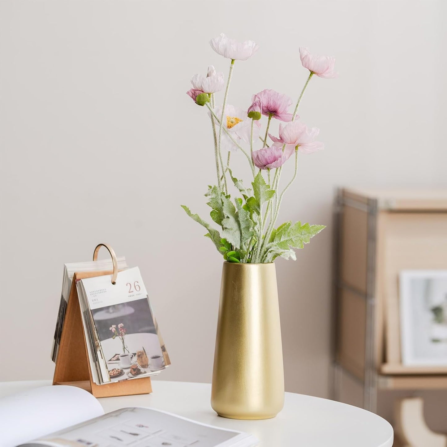Minimalist Modern Vases / Light Gold / Big