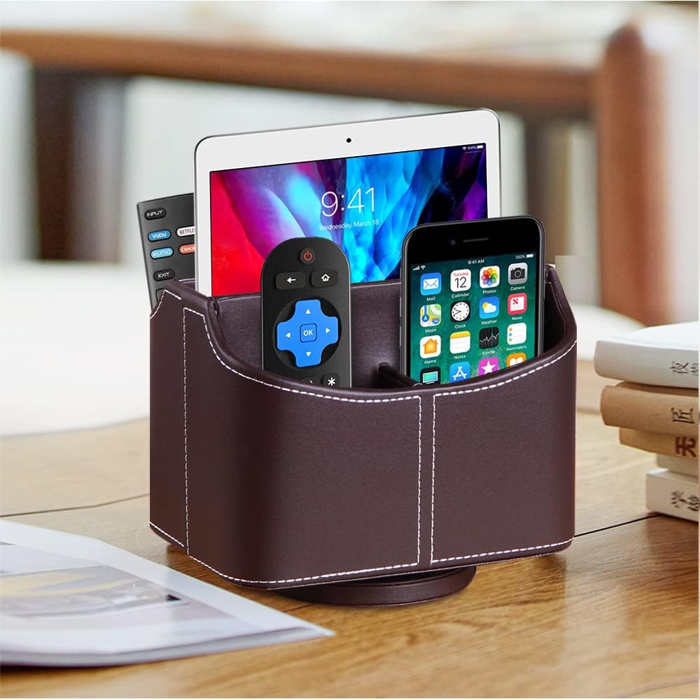 360° Rotating Remote Control Holder / Brown