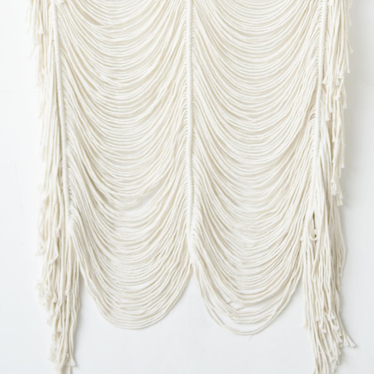 Macrame Curtain Room Divider Doorway CurtainBoho Curtain Doorway Window Wall Decor Fiber / Ivory1