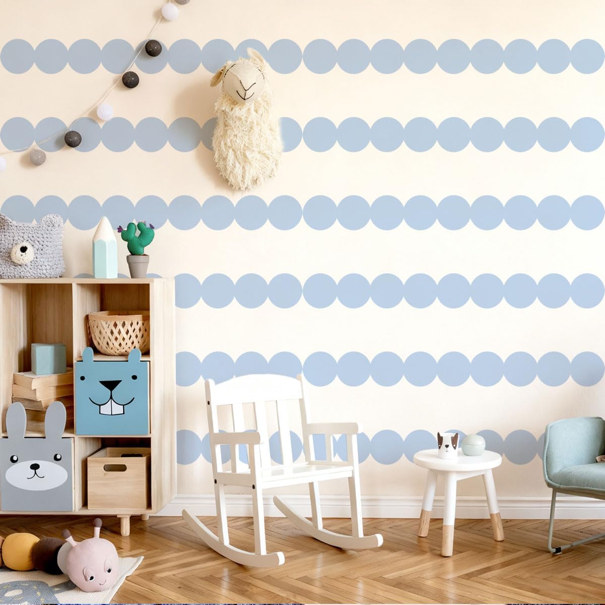 Scallop Border Wall Sticker / Blue