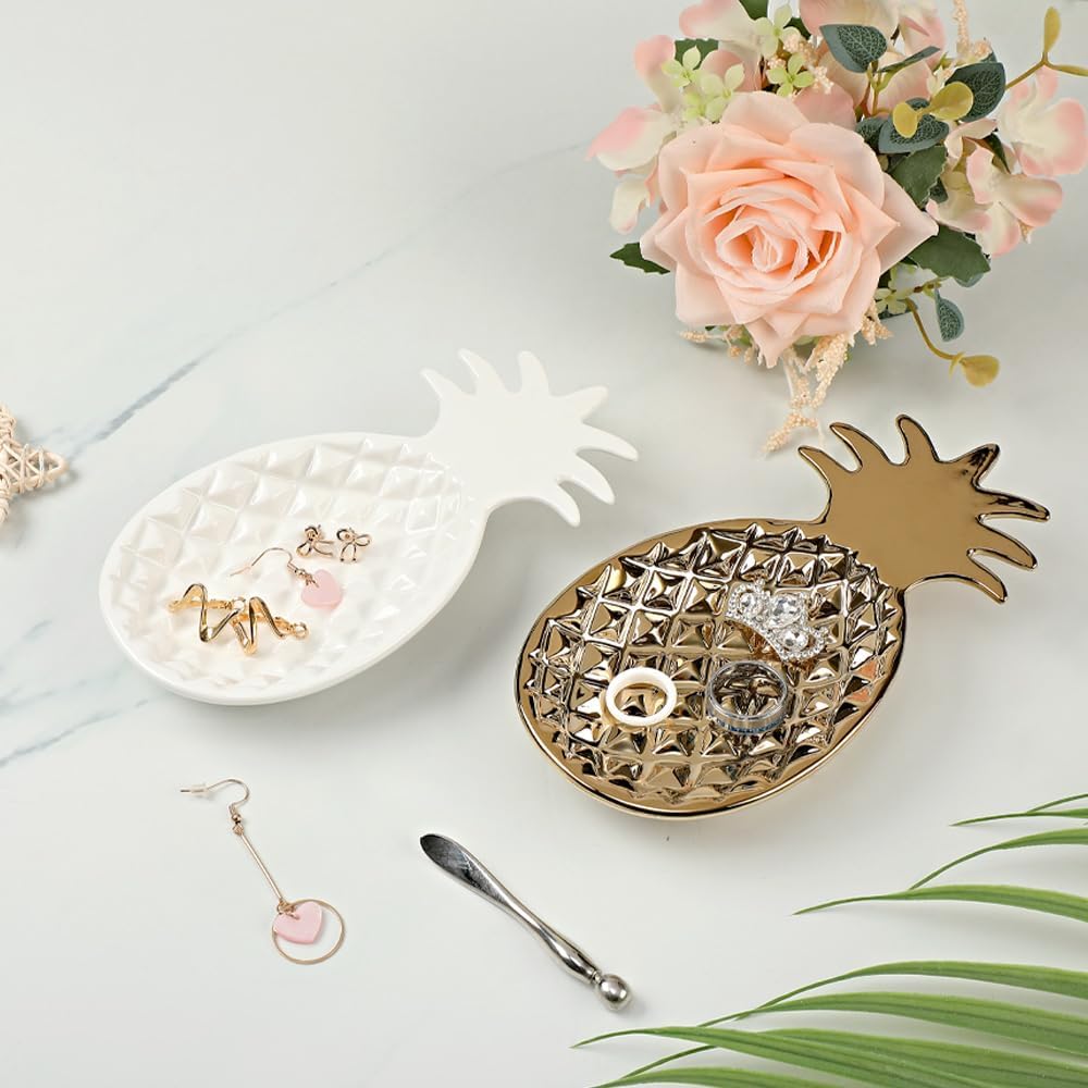 Decorative Ceramic Tray / White