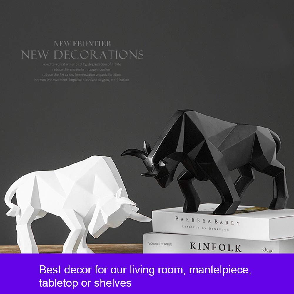 Polyresin Figurine Home Decor / White Bull