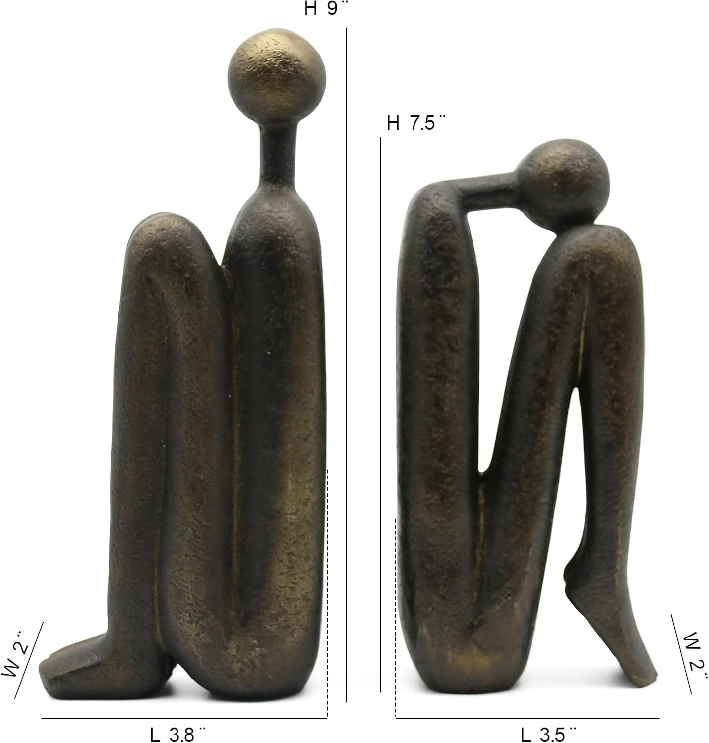 Book Ends / Non-Slip Book Holder / Bronze Colour