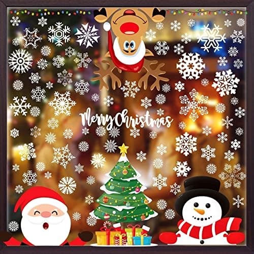 Christmas Decorations Indoor, Christmas Window Clings Stickers Decals Decor