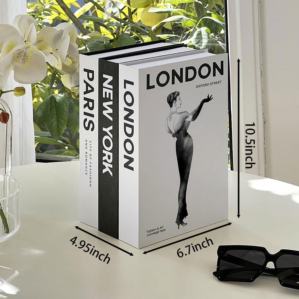 Decorative Books / Stylish Fake Books of Room Books Decor Aesthetic / Set of 3