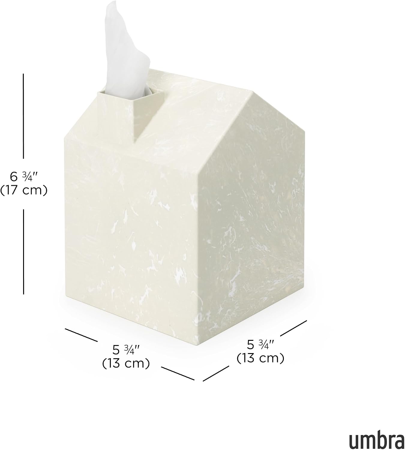 Casa Tissue Box Cover â€" Modern House-Shaped Tissue Box Holder for Standard Square Boutique Tissue