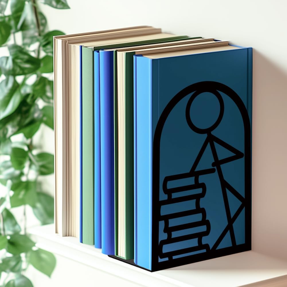 Fun Bookends Decorative Metal Book Ends / Matchmaker / 4.7 x 7.1