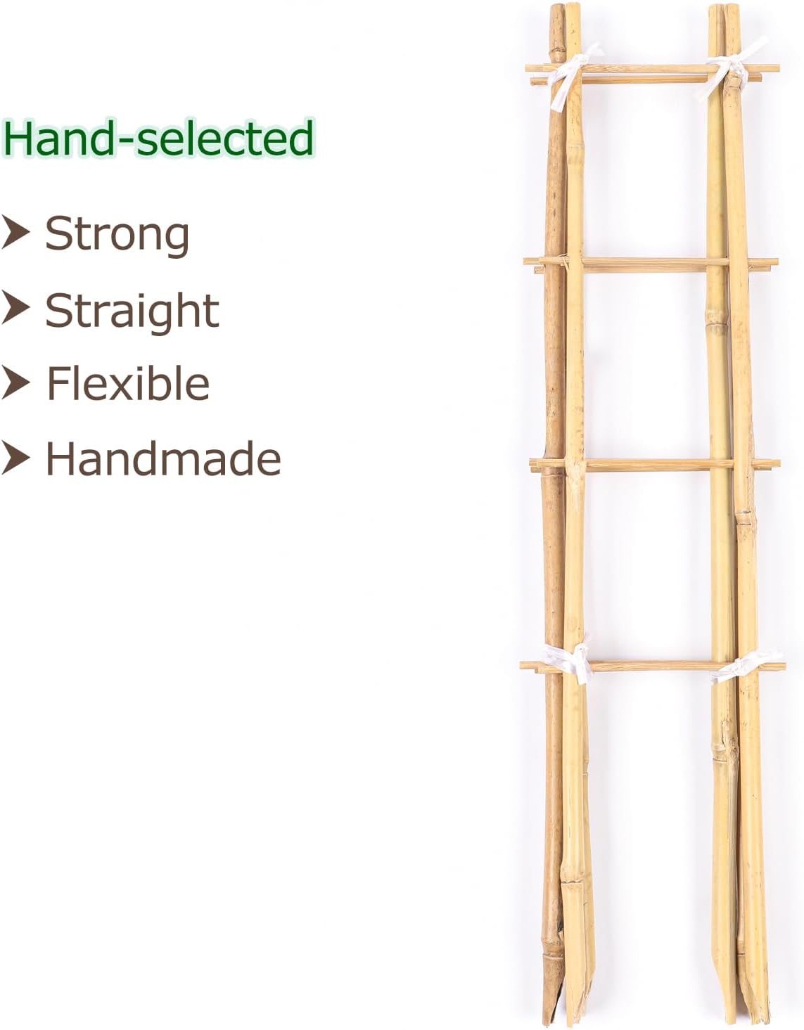 Cambaverd Indoor Plant Trellis, 24in Ladder-Shaped Bamboo Trellis 3 Pack | Natural plant trellis for potted plants