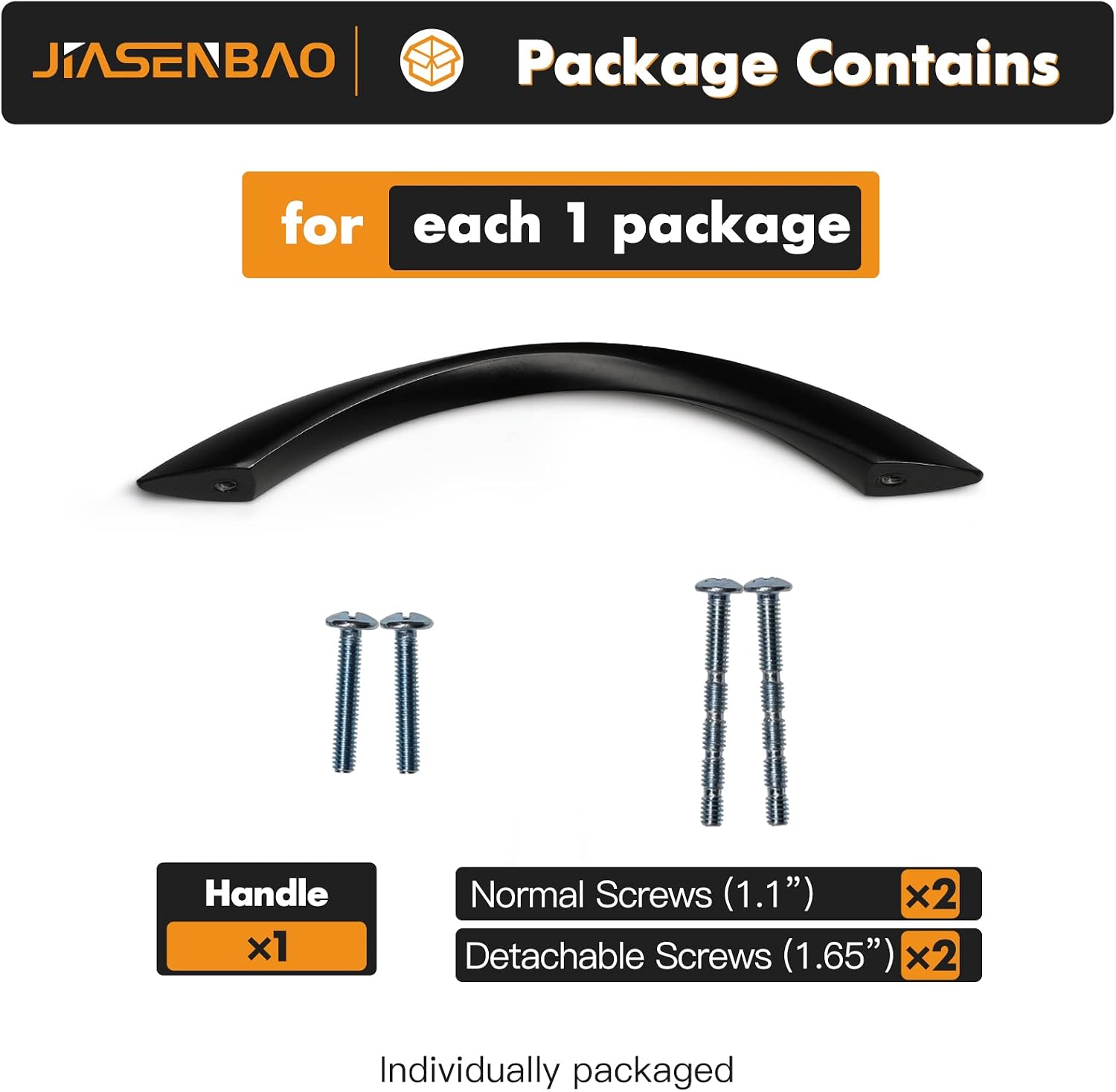 Cabinet Pulls Arch Twisted Matte Handles Drawer / Black / 5 Inch Hole Centers / 5 Inch / Set of 2