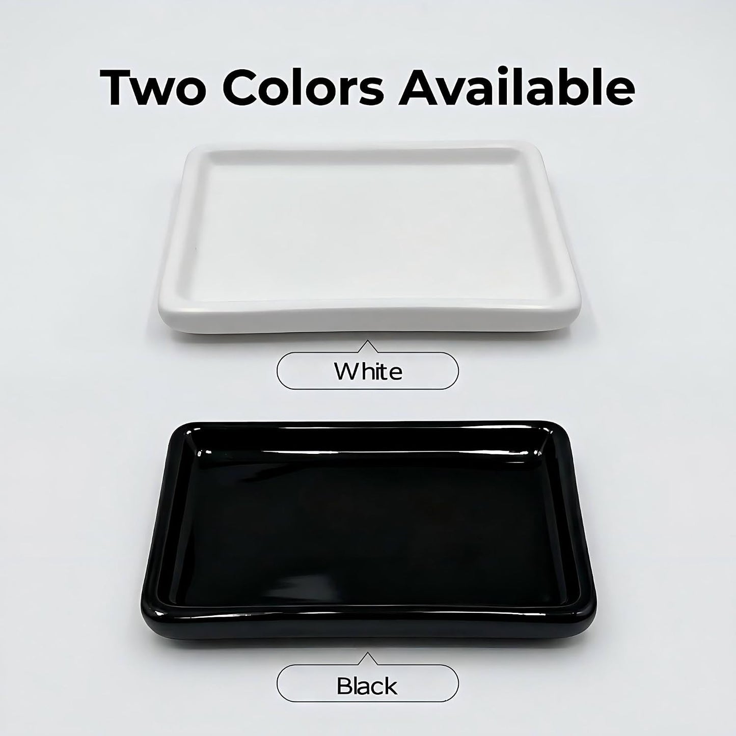Modern Vanity Decor & Organizer / White / Set of 2