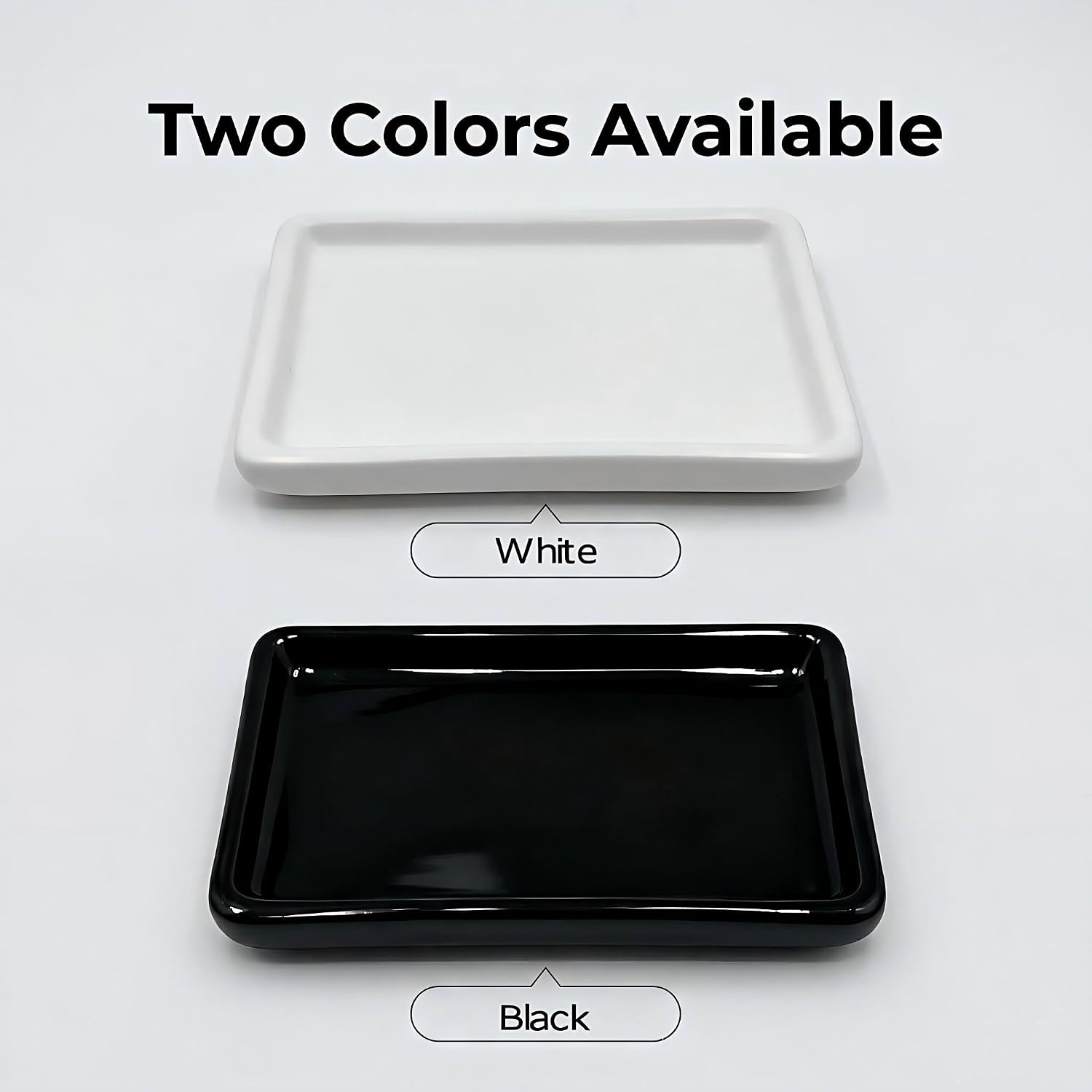Modern Vanity Decor & Organizer / White / Set of 2
