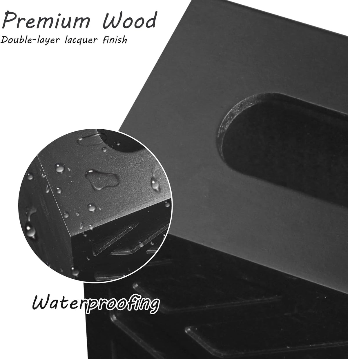 Hand Towel Holder Compatible with Kleenex Disposable Paper Hand Towels | Modern Hand Towels Box Cover, Wood
