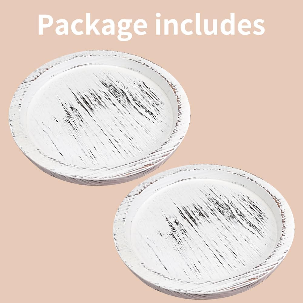 Wooden Coffee Table Trays / White / Set of 2