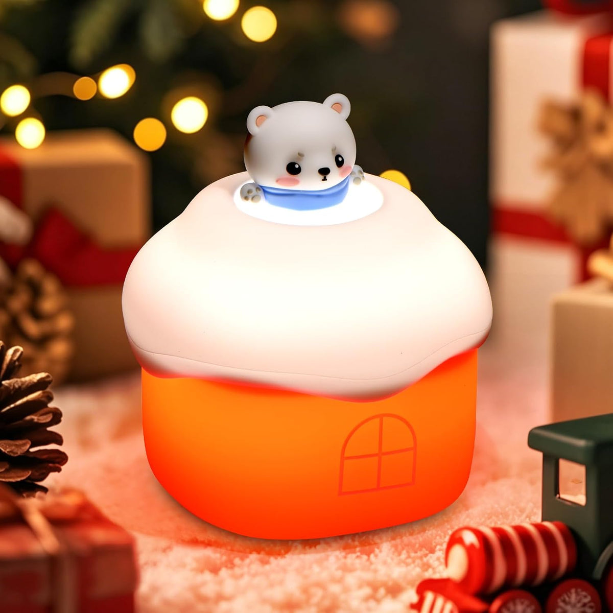 Silicone Night Light Official Licensed Genuine Festival Decor Gifts (Bear)