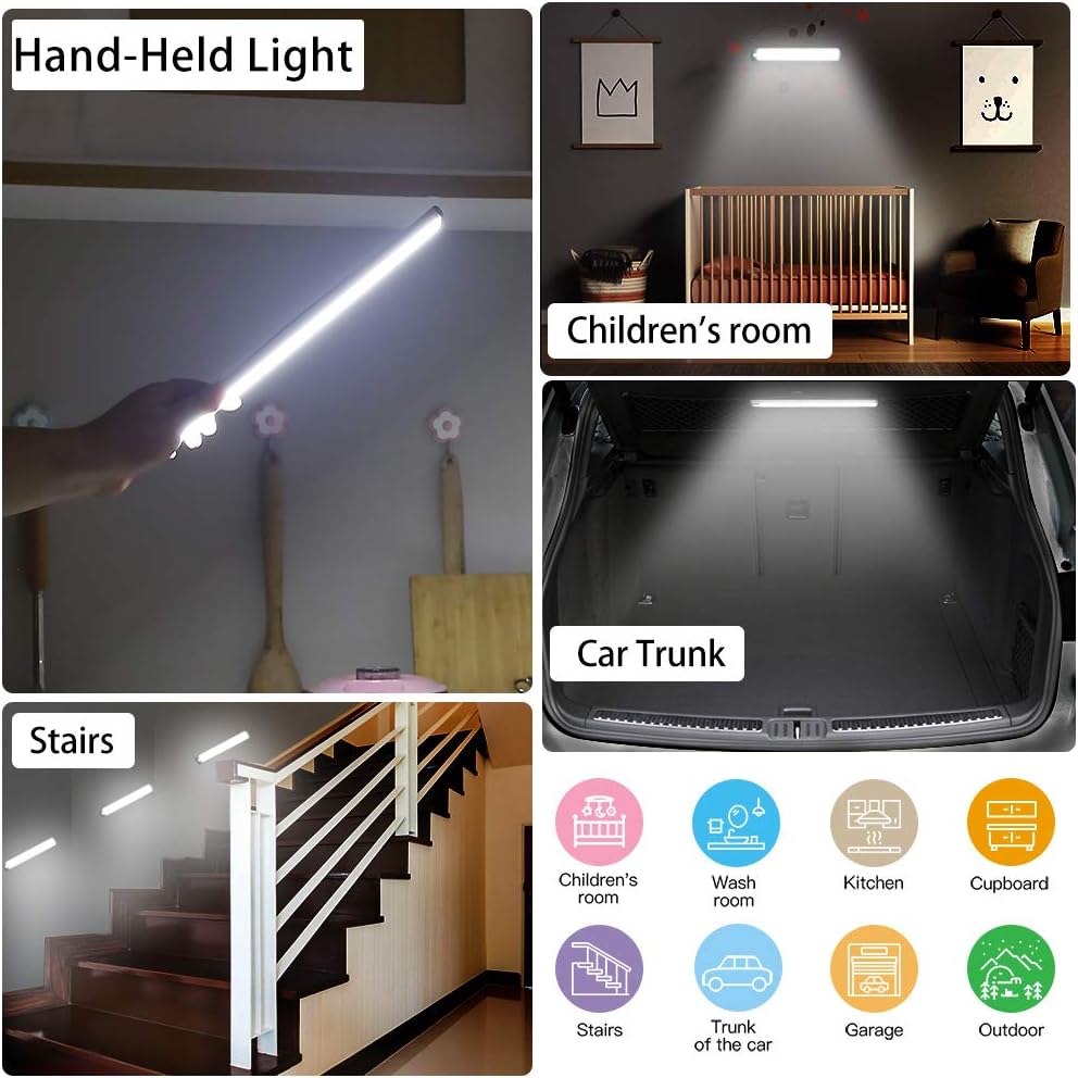 Rechargeable Motion Sensor Led Lights Ultra Thin Softer Under Counter 54-LED Closet Lighting Battery Operated Light