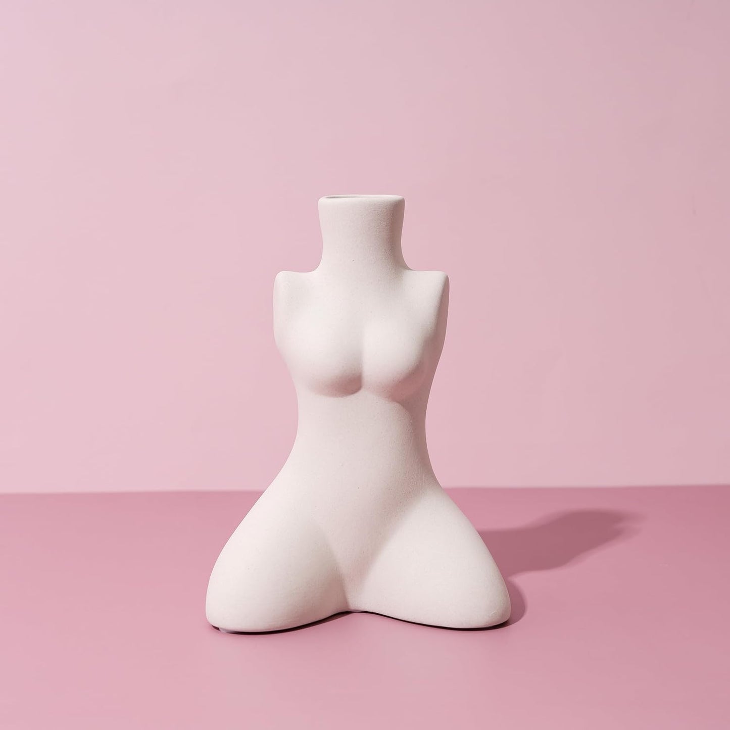 Elegant Female Torso Ceramic Vase / Posey-sit