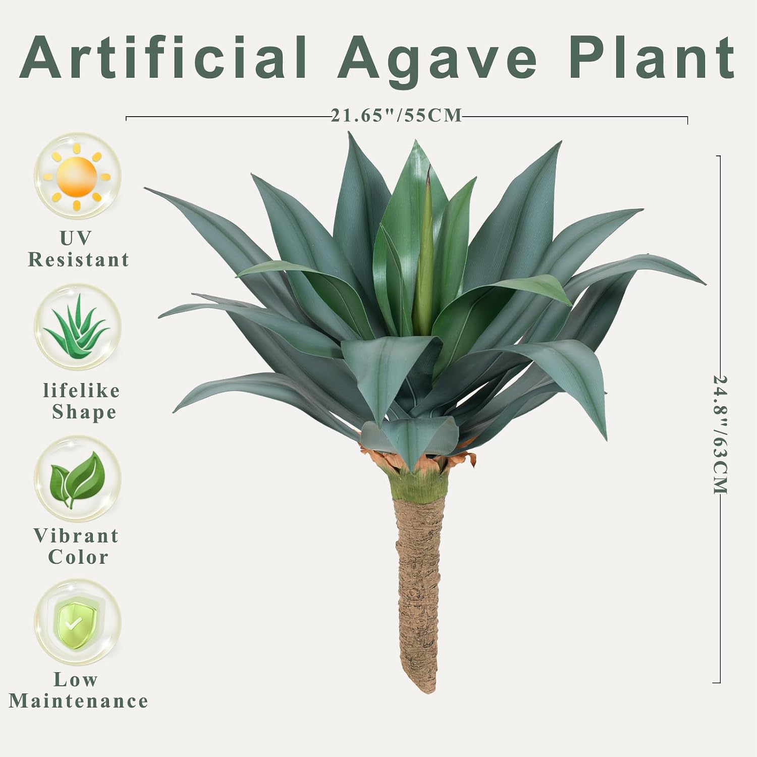 Faux Yucca Floor Plants / Green / 25in