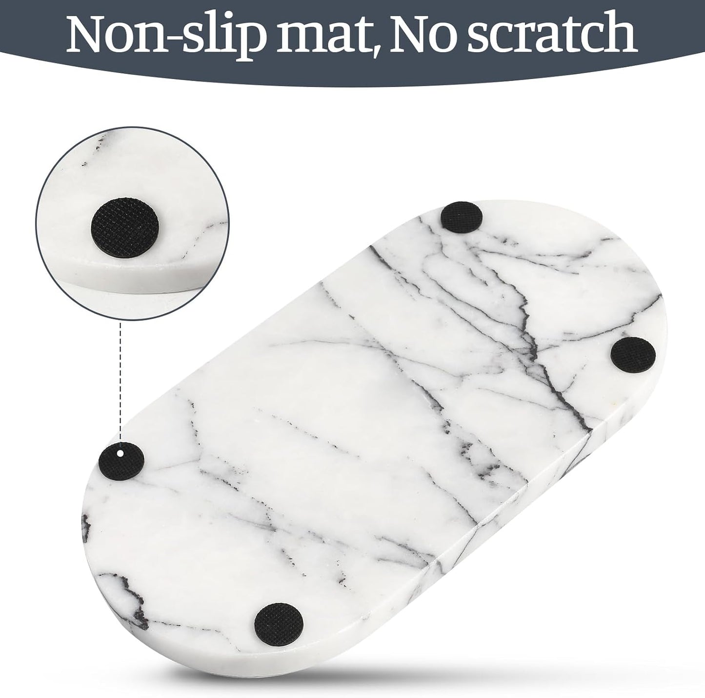 Candles / Marble Tray / Milas Lilac / 12 x 6 x 0.8 / Natural