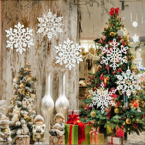 Large Snowflakes Ornaments for Outdoor Indoor Christmas Tree Decorations