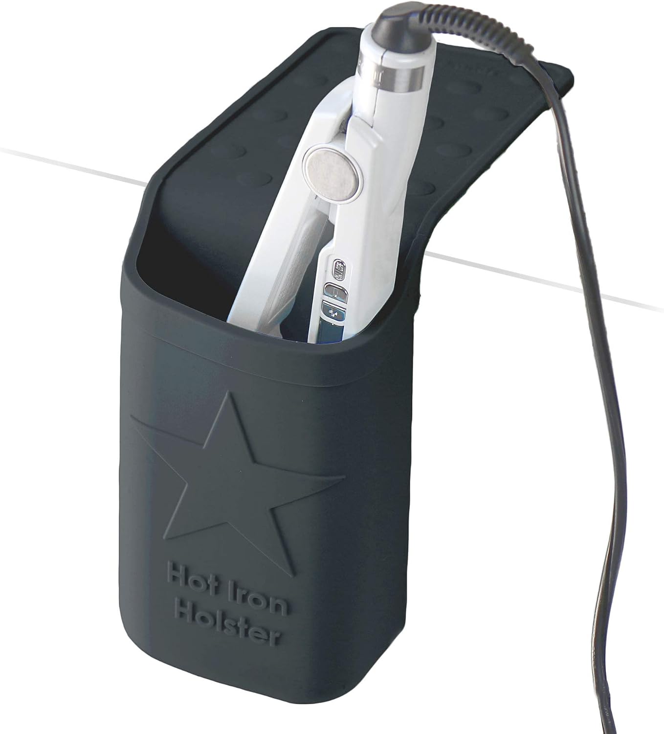 Hot Iron Holster | Adhesive-Free Silicone Storage Pocket for Organization and Travel | Heat Resistant to 500°F | Ideal