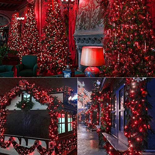 Brizled Red Christmas Lights Outdoor, 78.74ft 240 LED Indoor String Lights