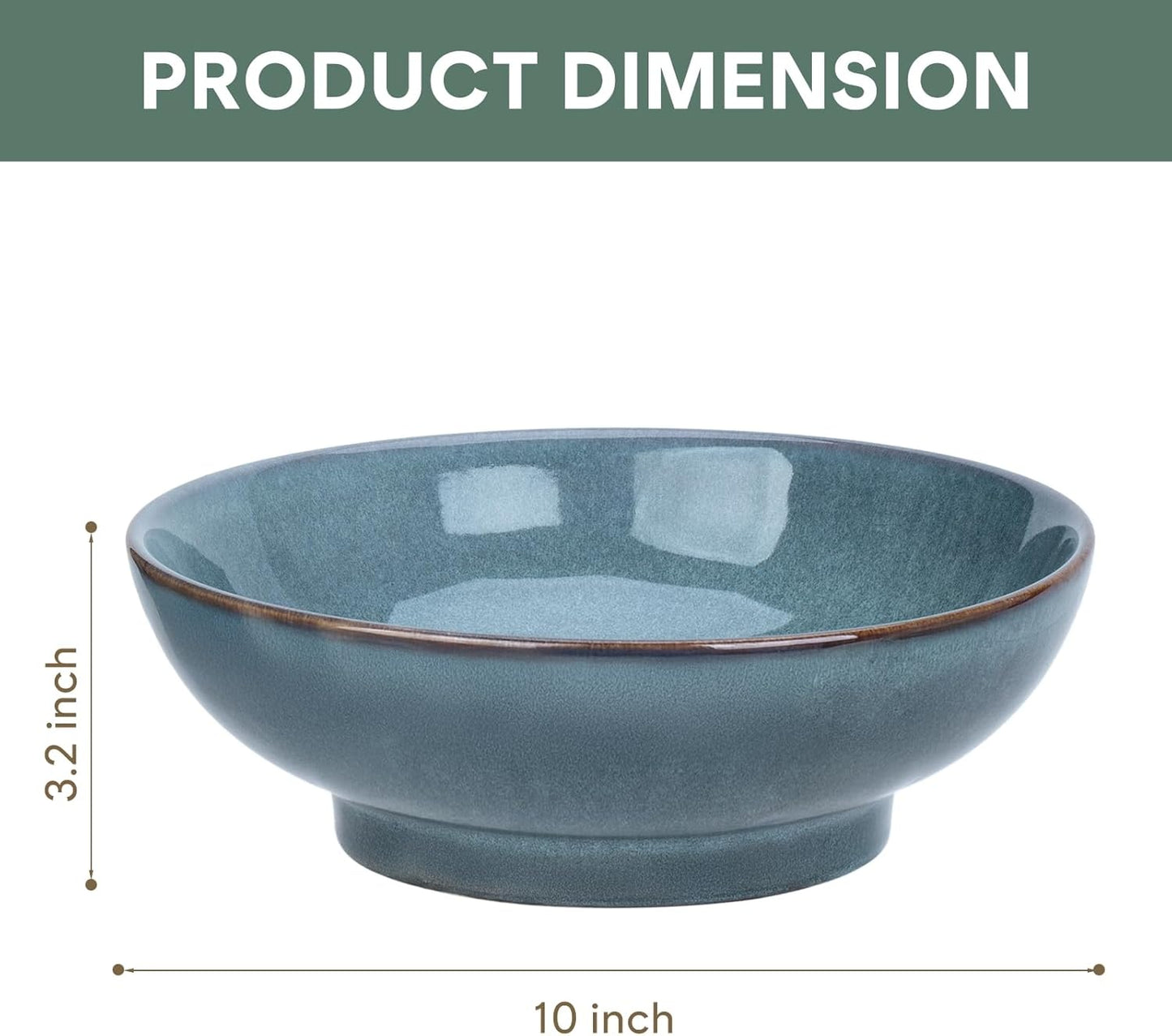 Ceramic Fruit Bowl / Ocean Blue