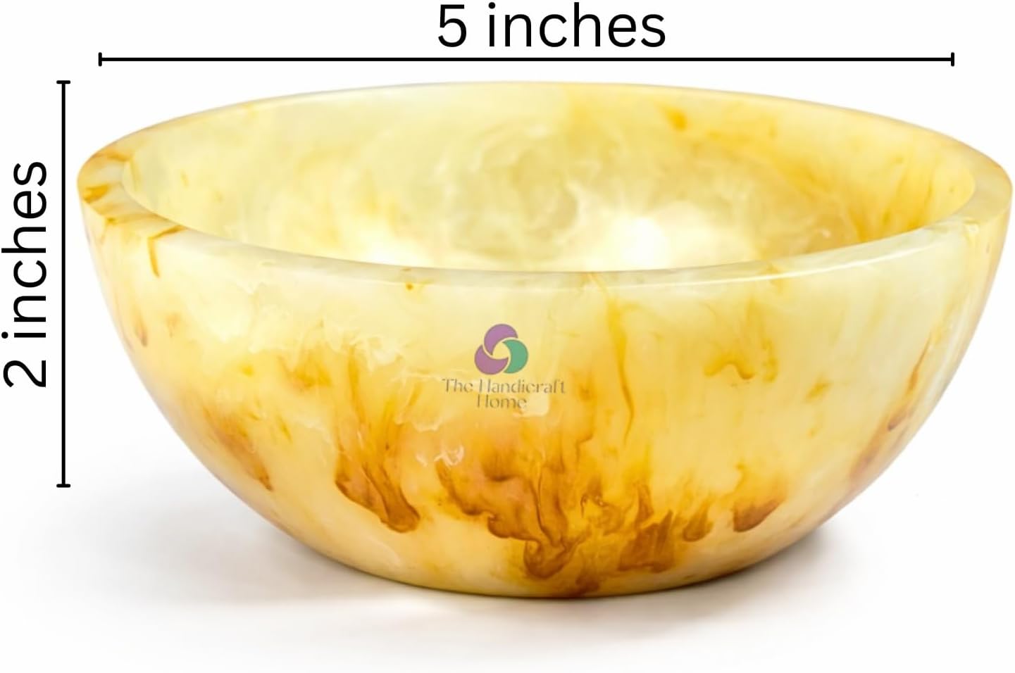 Elegant Handcrafted Resin Bowl / Honey Onyx
