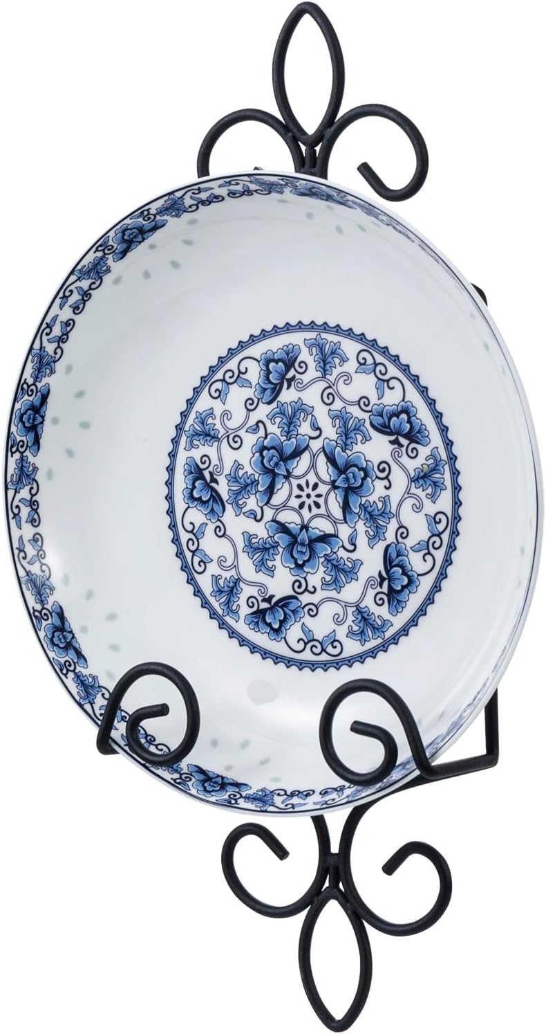 MyGift Wall Plate Hanger Holds Single 5.5 to 8 Inch Plates, Vertical Plate Holders, Decorative Metal Wire Platter Rack
