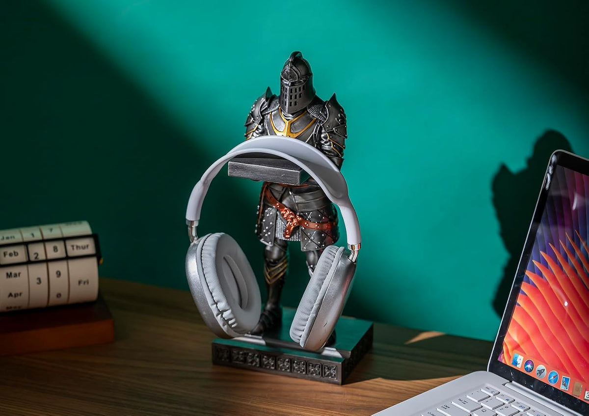 King's Guard Headphone Stand Watch Stand Jewelry Holder Tray Tower Iron | 12.20 Inch Resin Warrior Pen Holder Cell