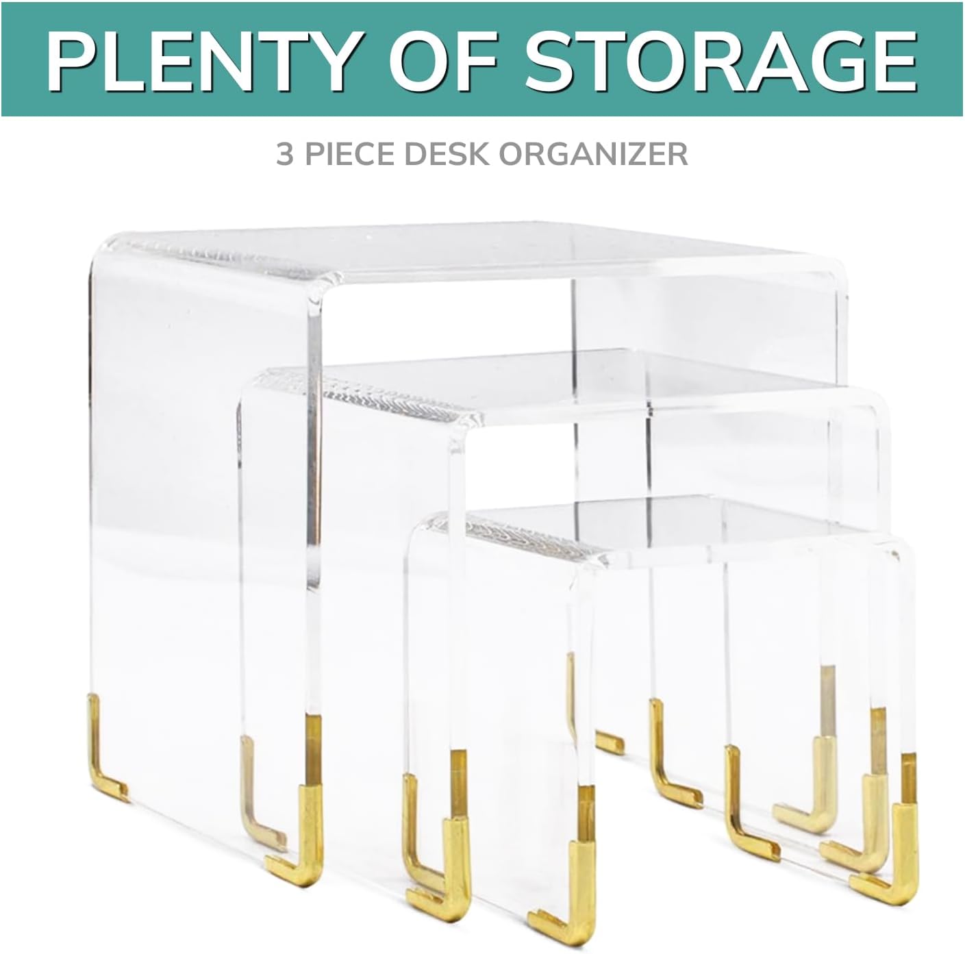 3 Tier Perfume Stand Organizer / Gold