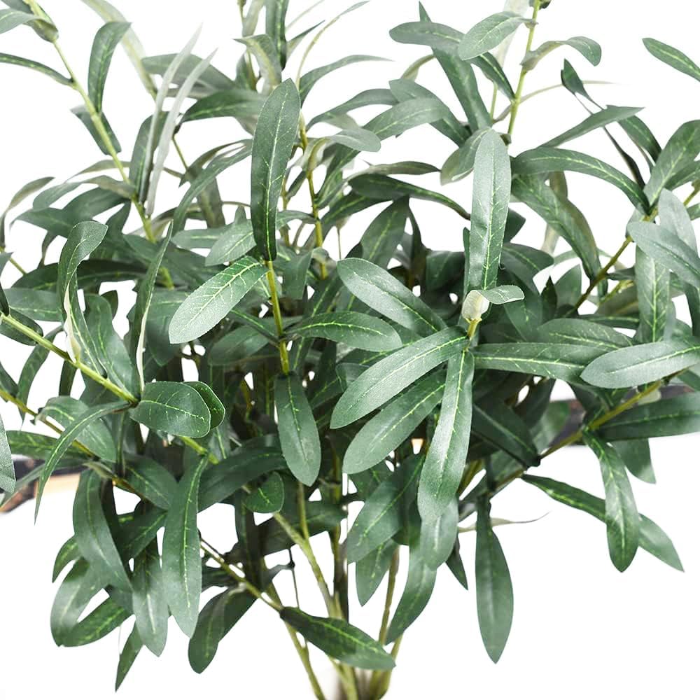 Olive Branches for Vases Artificial Plants Greenery Stems for Vases Olive Leaves / Green / Set of 5