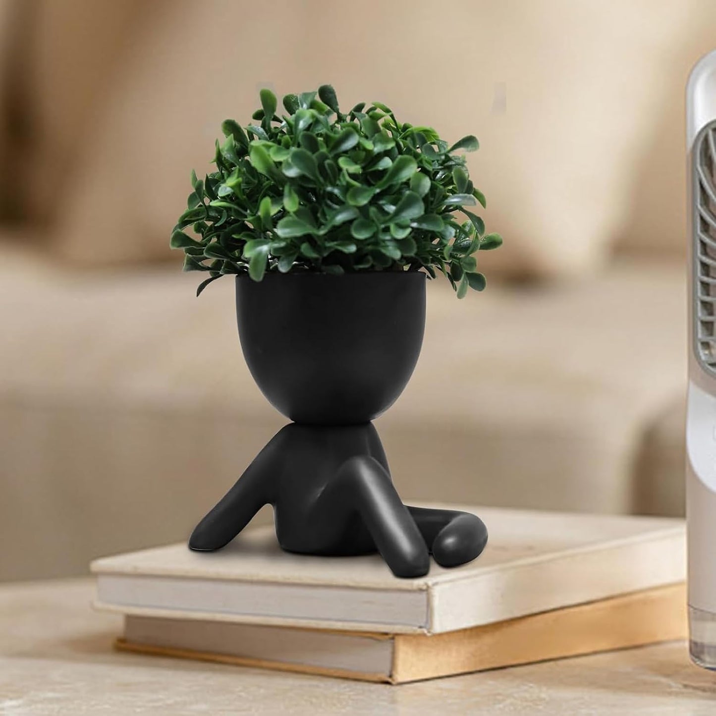 Small Fake Plants Decor / Black-e