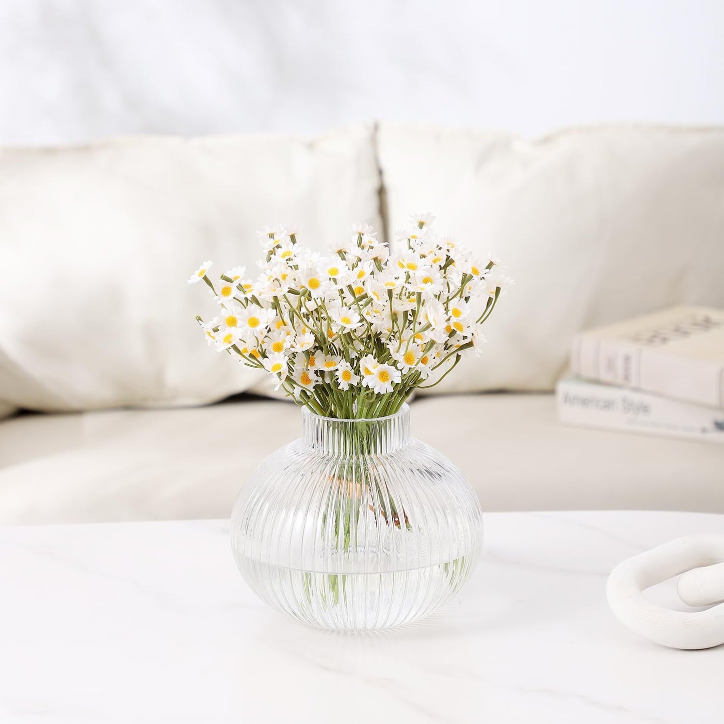 Round Glass Vase / Clear / Round 6 Inches