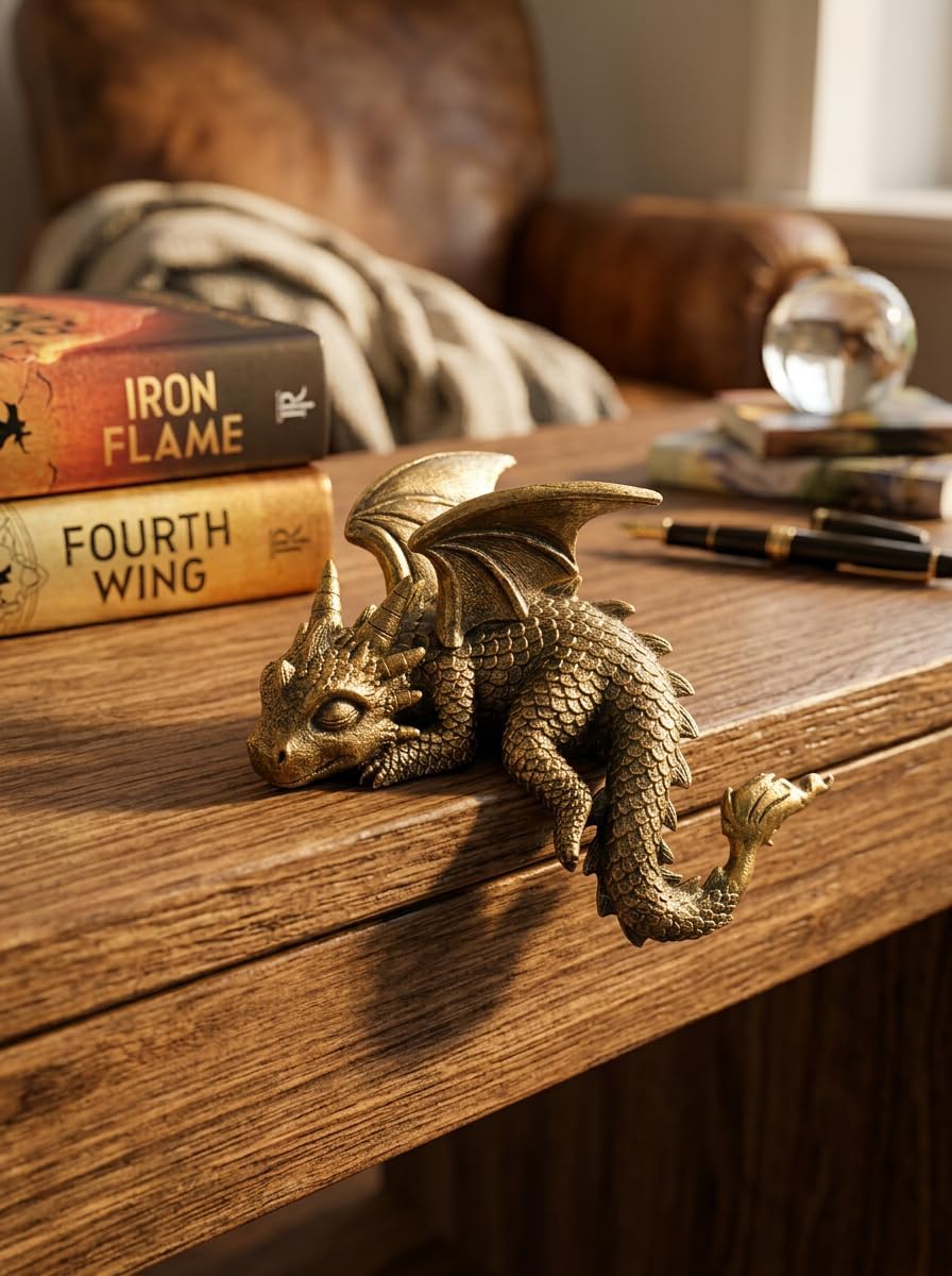 Golden Dragon Statue Decor / Gold
