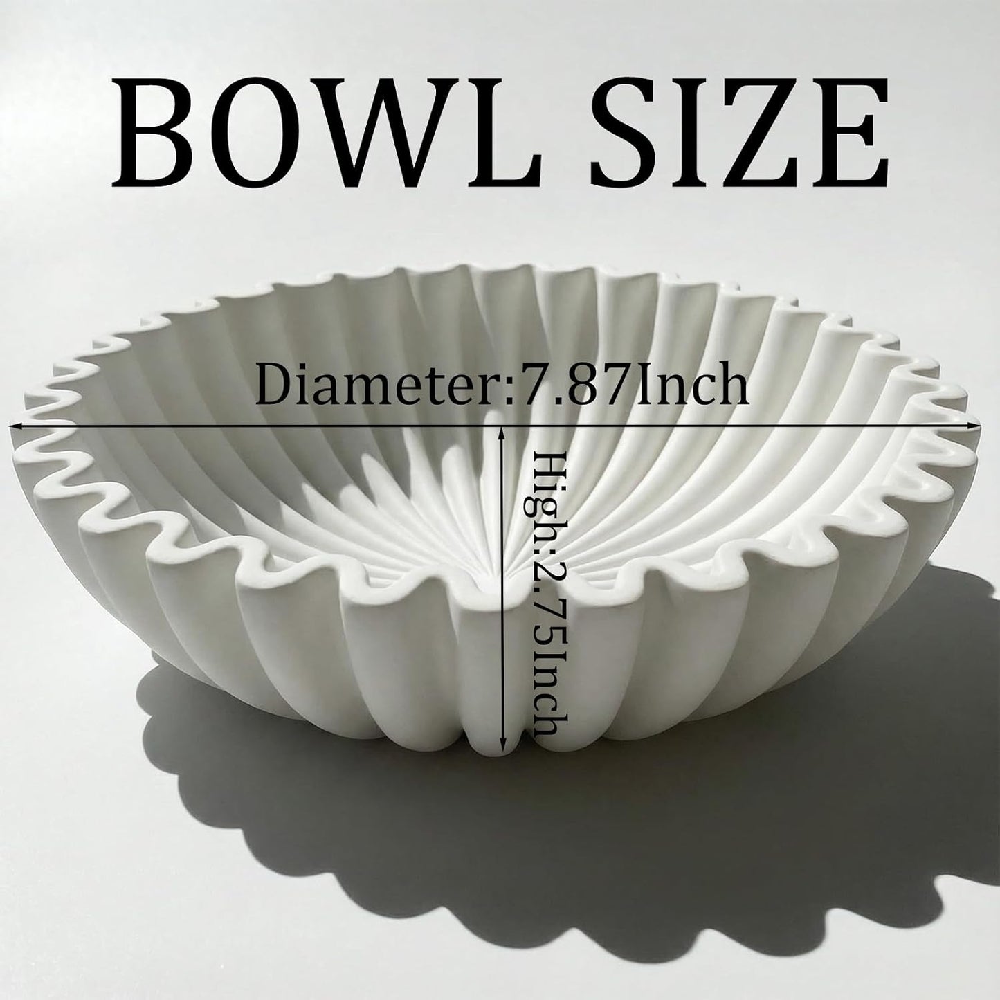 Scalloped Key Bowl / White / 7.9''x 3