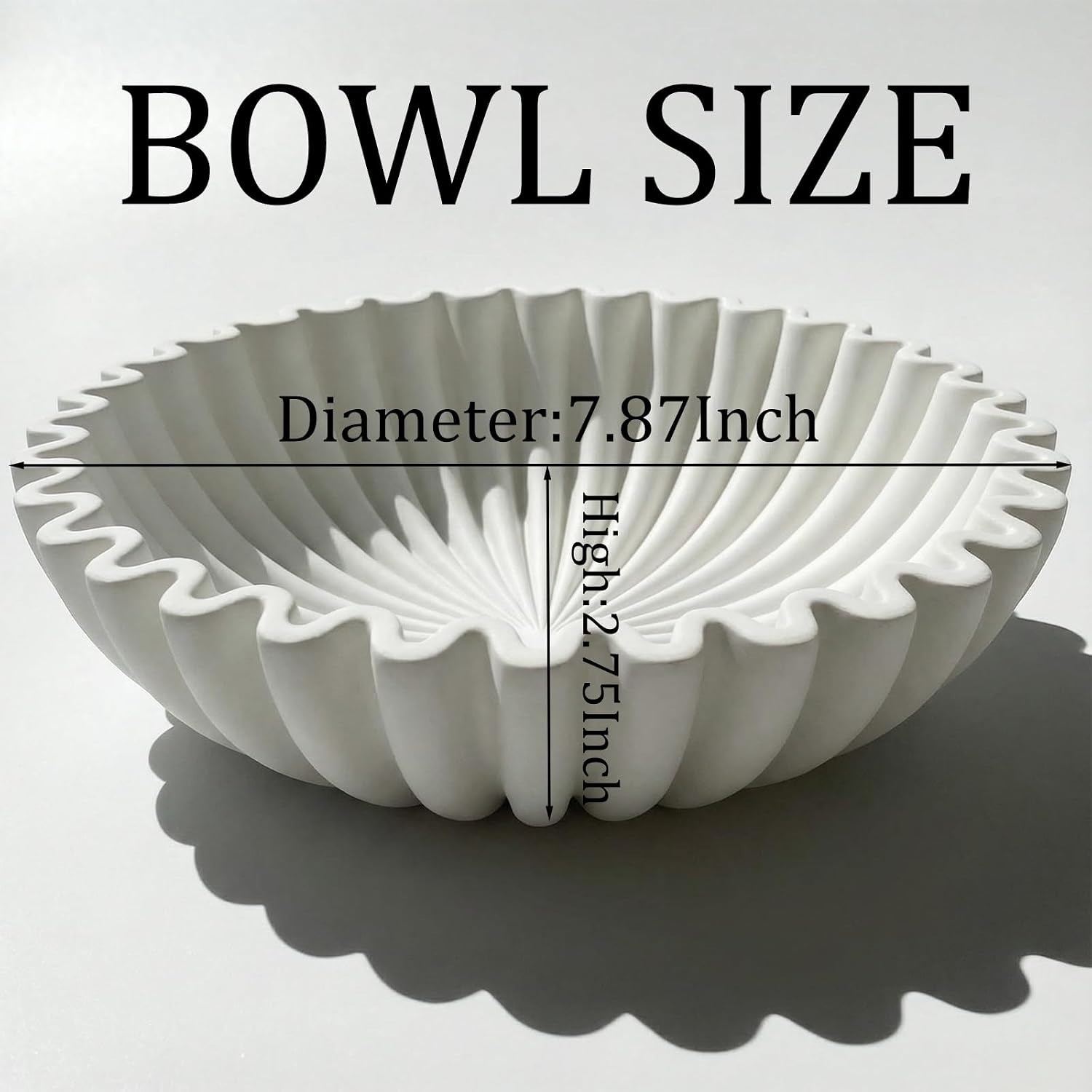 Scalloped Key Bowl / White / 7.9''x 3