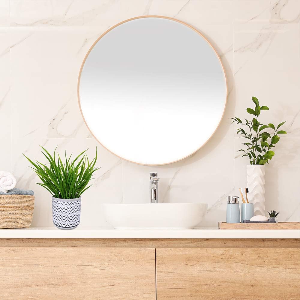 Artificial Potted Plants Potted Eucalyptus Plant Artificial Grass in Modern Concrete / Set of 2