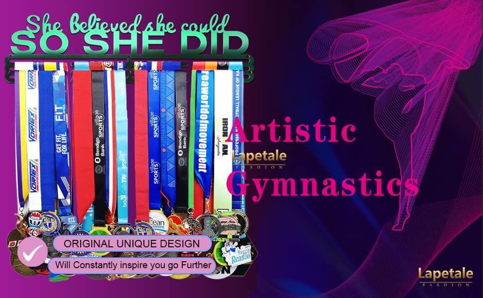 Race Medal Holder Wall Hanger,Marathon Medal Display and Runner Medal Hanger Display,Bib Running Medal Display, Running