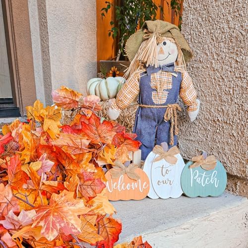CQURE 2 Pack Fall Leaf Garland, Artificial Fall Vines Autumn Garland Fall Maple Leaves Thanksgiving Decor for Home Wedding Fireplace Christmas