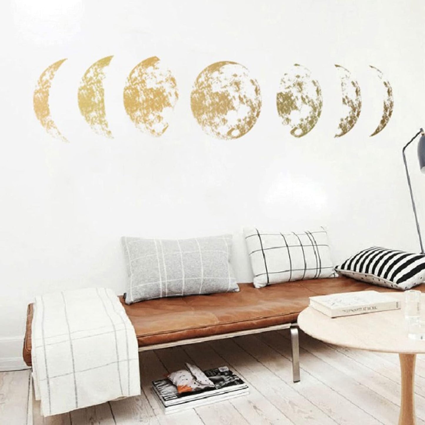 Moon Phases Decor Modern Art Decal Background Sticker / Gold