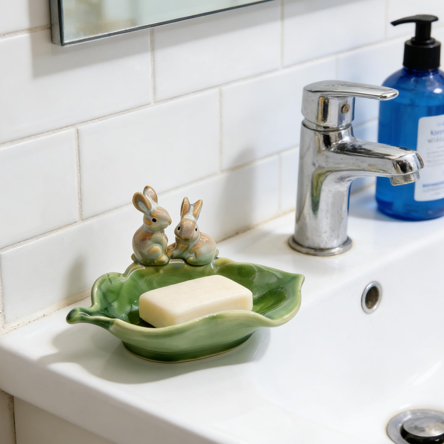 Tray / Ceramic Rabbit Soap Dish