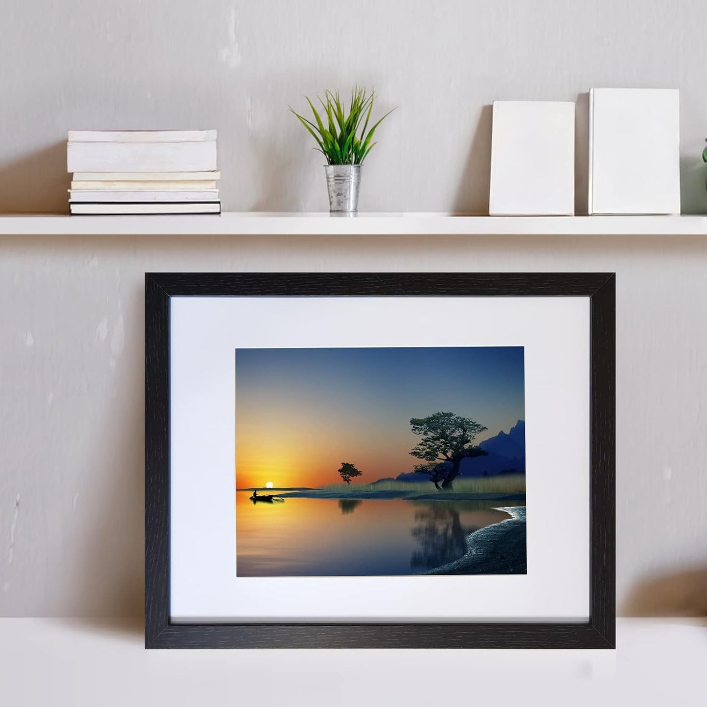 SESEAT 11x14 Picture Frames Black Display Pictures 8x10 With mat or 11x14 Prints Without Mat, Wall Mounting, 6PCS