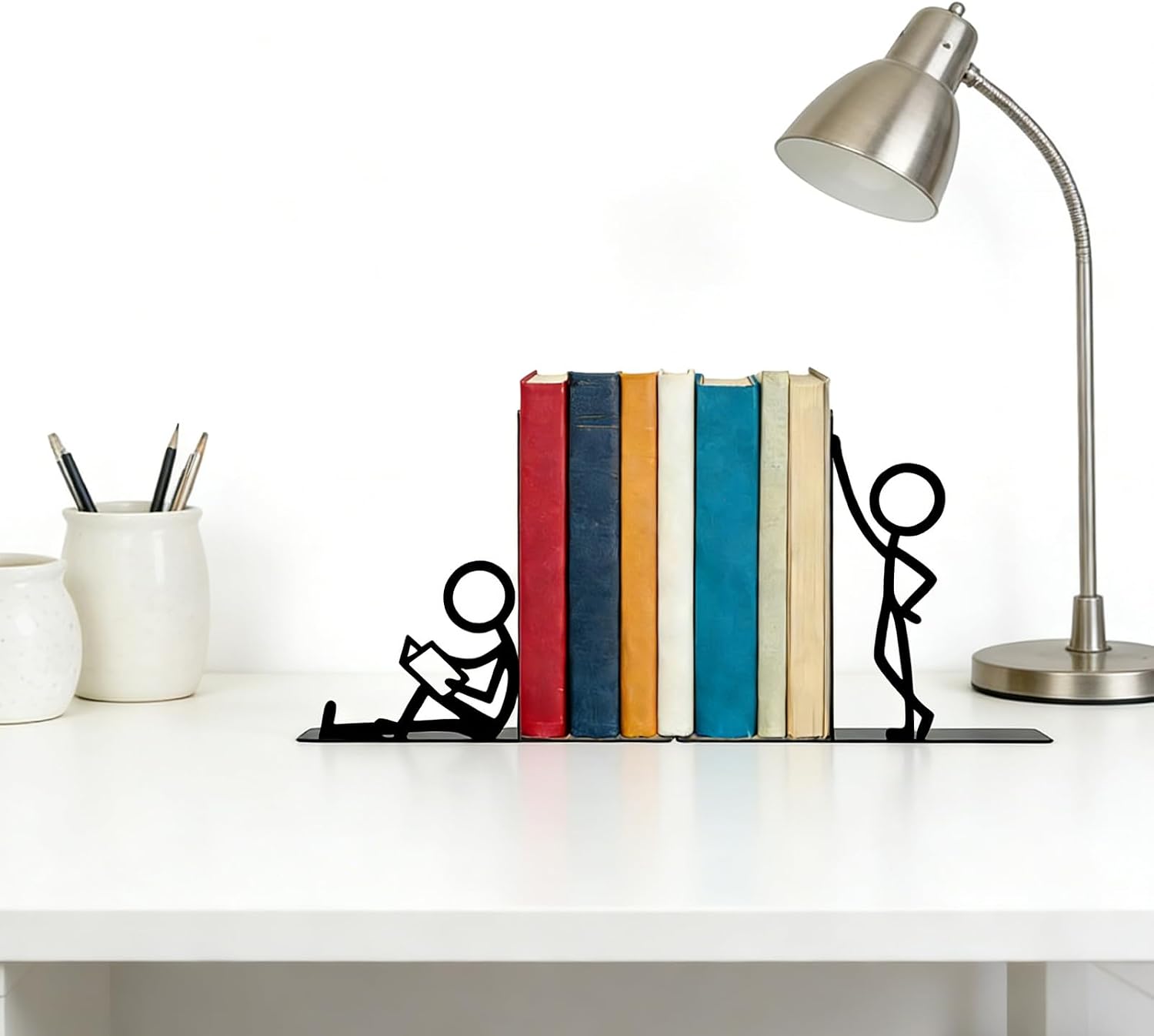 Metal Decorative Bookends / People