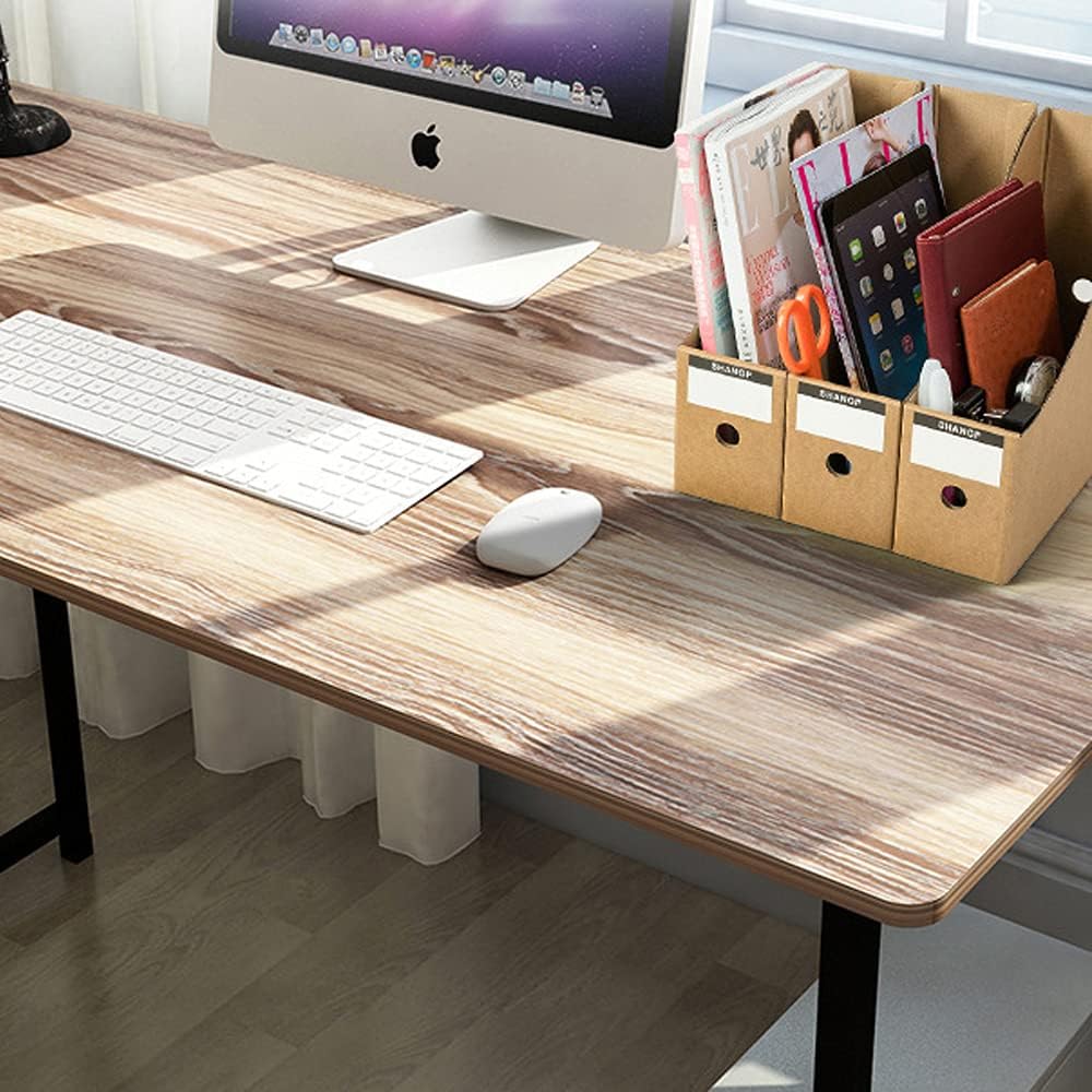Foldable Desk File Holder Organizer Sturdy Cardboard Magazine Storage Box Document Rack with Blank Label Stickers for