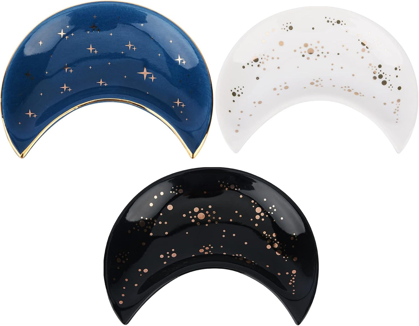 Moon Shape Jewelry Tray / Set of 3