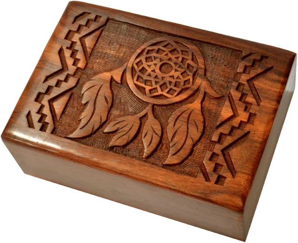 Wooden Mini Jewellery Box / Dream Catch
